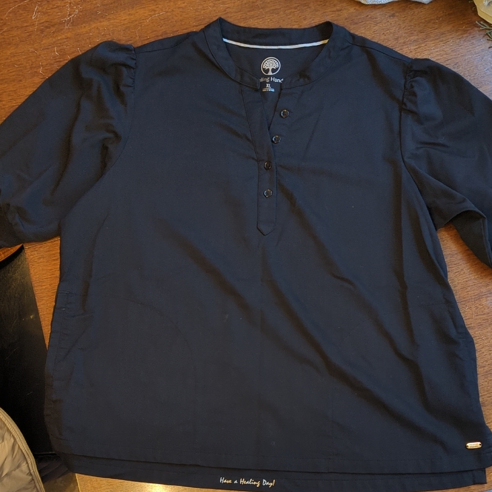 Healing Hands peasant style scrub top